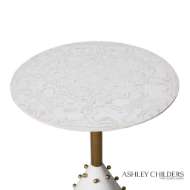 Picture of SPHERES DRINK TABLE-WHITE BURL