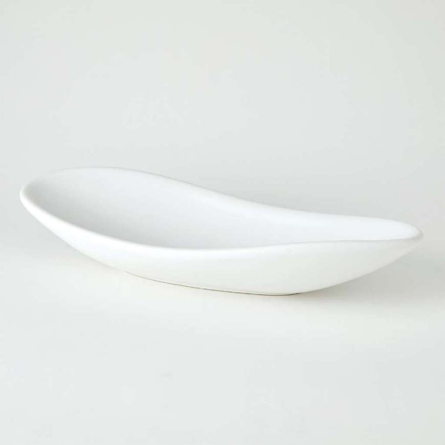 Picture of OBLONG PLATTER BOWL-MATTE WHITE