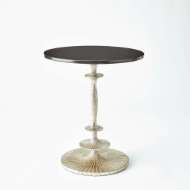 Picture of FLUTED SIDE TABLE-SILVER LEAF