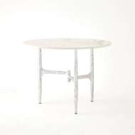 Picture of RADIUS TABLES-SILVER W/GOLDEN WHITE TOP