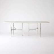 Picture of RADIUS TABLES-SILVER W/GOLDEN WHITE TOP