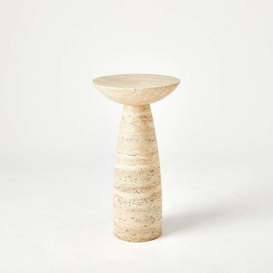 Picture of TAPERED ACCENT TABLE-TRAVERTINE