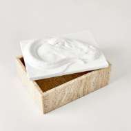 Picture of EGYPTIAN RAM PLASTER/TRAVERTINE BOX