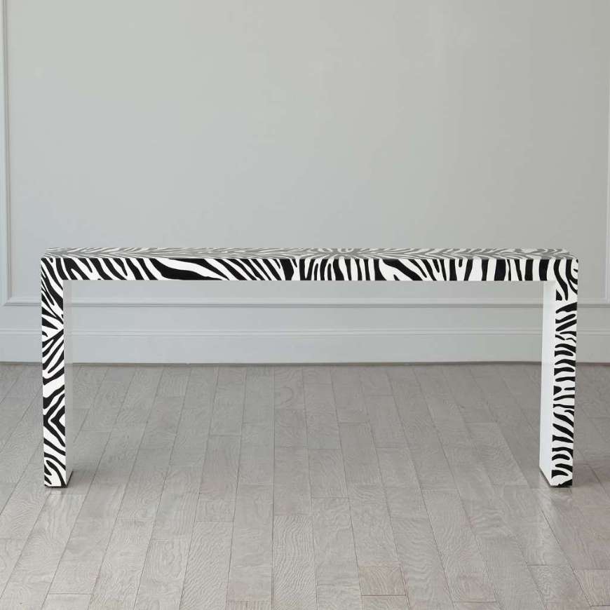 Picture of PARSON TABLE-ZEBRA LACQUER