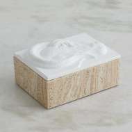 Picture of EGYPTIAN RAM PLASTER/TRAVERTINE BOX