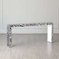 Picture of PARSON TABLE-ZEBRA LACQUER