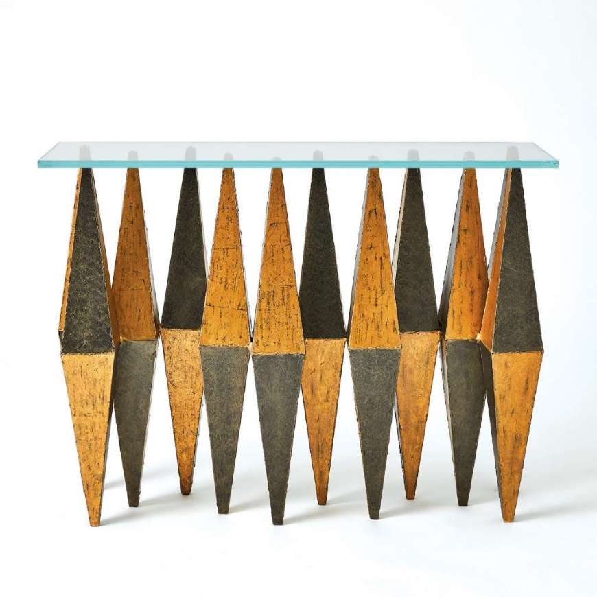 Picture of HARLEQUIN CONSOLE-DISTRESSED GOLD LEAF