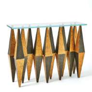 Picture of HARLEQUIN CONSOLE-DISTRESSED GOLD LEAF