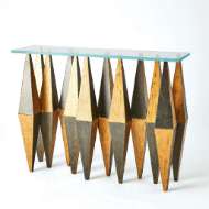 Picture of HARLEQUIN CONSOLE-DISTRESSED GOLD LEAF