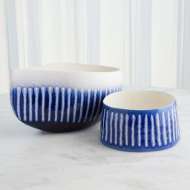 Picture of STRIPED ORGANIC POT-COBALT