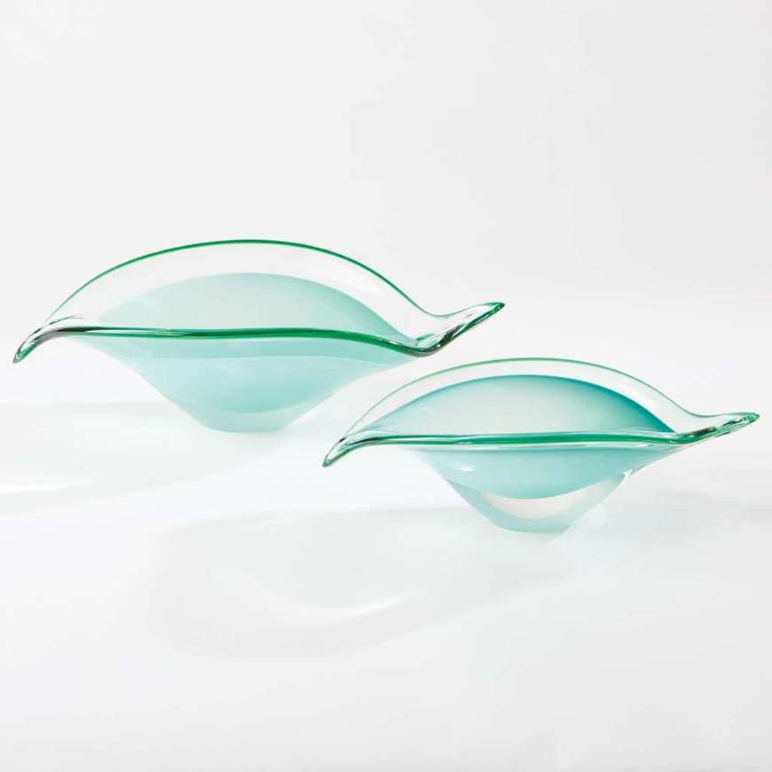 Picture of BENT LEAF BOWLS-CELADON