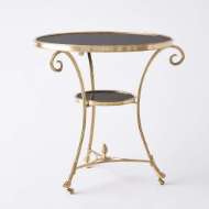 Picture of GUERIDON TABLE-BRASS/BLACK GRANITE