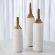 Picture of TWO-TONED VASE-GOLD/WHITE