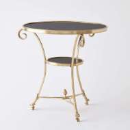 Picture of GUERIDON TABLE-BRASS/BLACK GRANITE