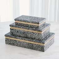 Picture of TERRAZZO BOXES-BLACK/WHITE