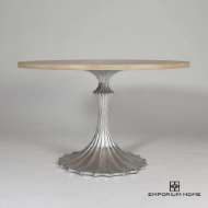 Picture of FLUTE TABLE BASE-SILVER LEAF-26"