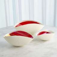 Picture of PLEATED BOWL COLLECTION-DEEP RED