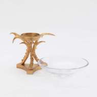 Picture of BOWL HOLDER W/GLASS-GOLD