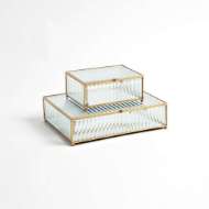 Picture of REEDED GLASS BOXES-CLEAR