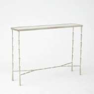 Picture of SPIKE CONSOLE-ANTIQUE NICKEL W/WHITE MARBLE