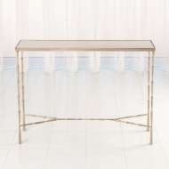 Picture of SPIKE CONSOLE-ANTIQUE NICKEL W/WHITE MARBLE