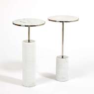 Picture of CORED MARBLE TABLES-NICKEL