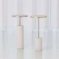 Picture of CORED MARBLE TABLES-NICKEL