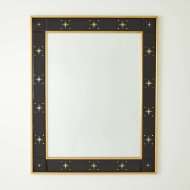 Picture of RECTANGULAR MIRROR W/GOLD STARS-BLACK