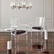 Picture of CORED MARBLE TABLES-NICKEL