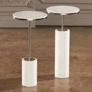 Picture of CORED MARBLE TABLES-NICKEL