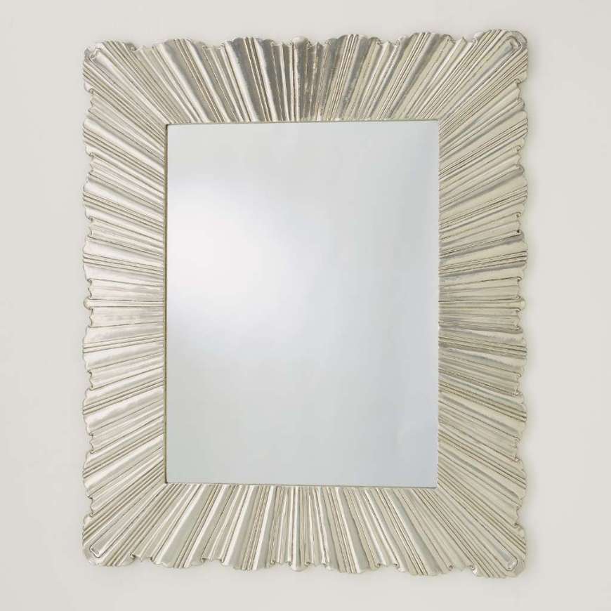 Picture of LINEN FOLD MIRROR-SILVER