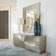 Picture of LINEN FOLD MIRROR-SILVER