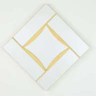 Picture of DIAMOND SHAPE MIRROR-GOLD LEAF