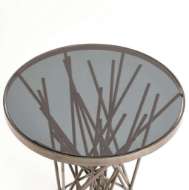 Picture of STIX SIDE TABLE W/SMOKE GLASS-LIGHT GUNMETAL