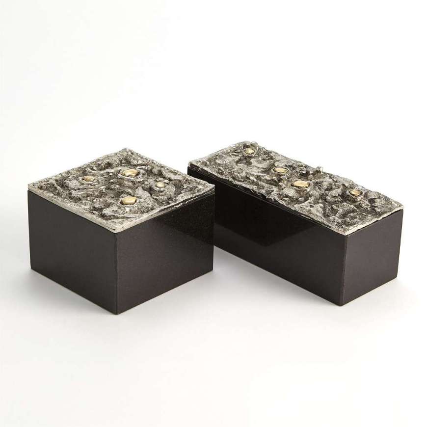 Picture of CRATER TOP BOX-NICKEL-BLACK GRANITE-RECTANGULAR