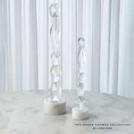 Picture of FACETTE COLUMN SCULPTURE-WHITE BASE