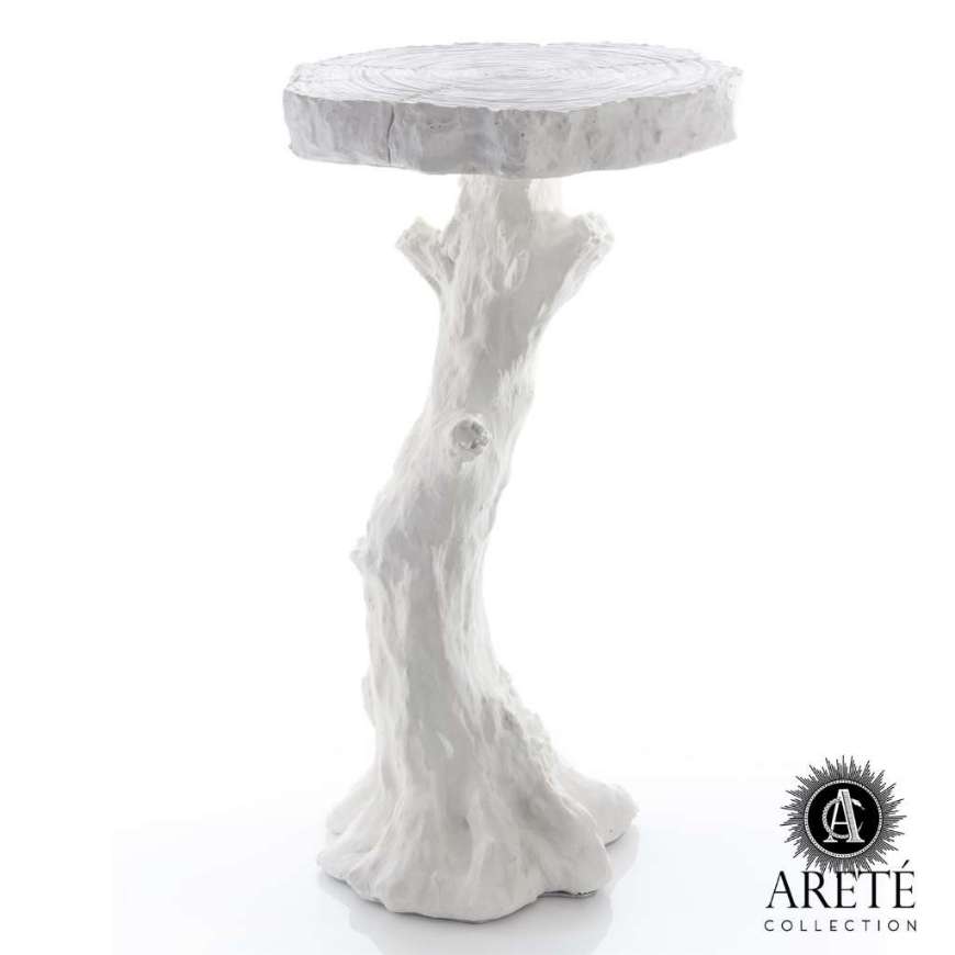 Picture of FAUX BOIS TABLE-WHITE