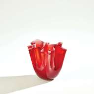 Picture of HANDKERCHIEF VASES-DEEP RED