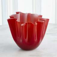 Picture of HANDKERCHIEF VASES-DEEP RED