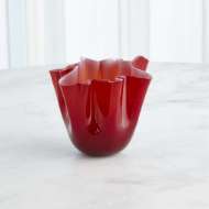 Picture of HANDKERCHIEF VASES-DEEP RED