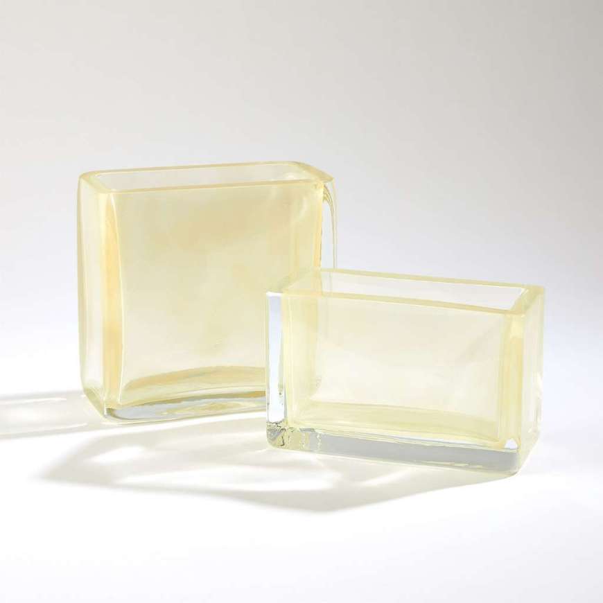 Picture of RECTANGLE BLOCK VASES-GOLD