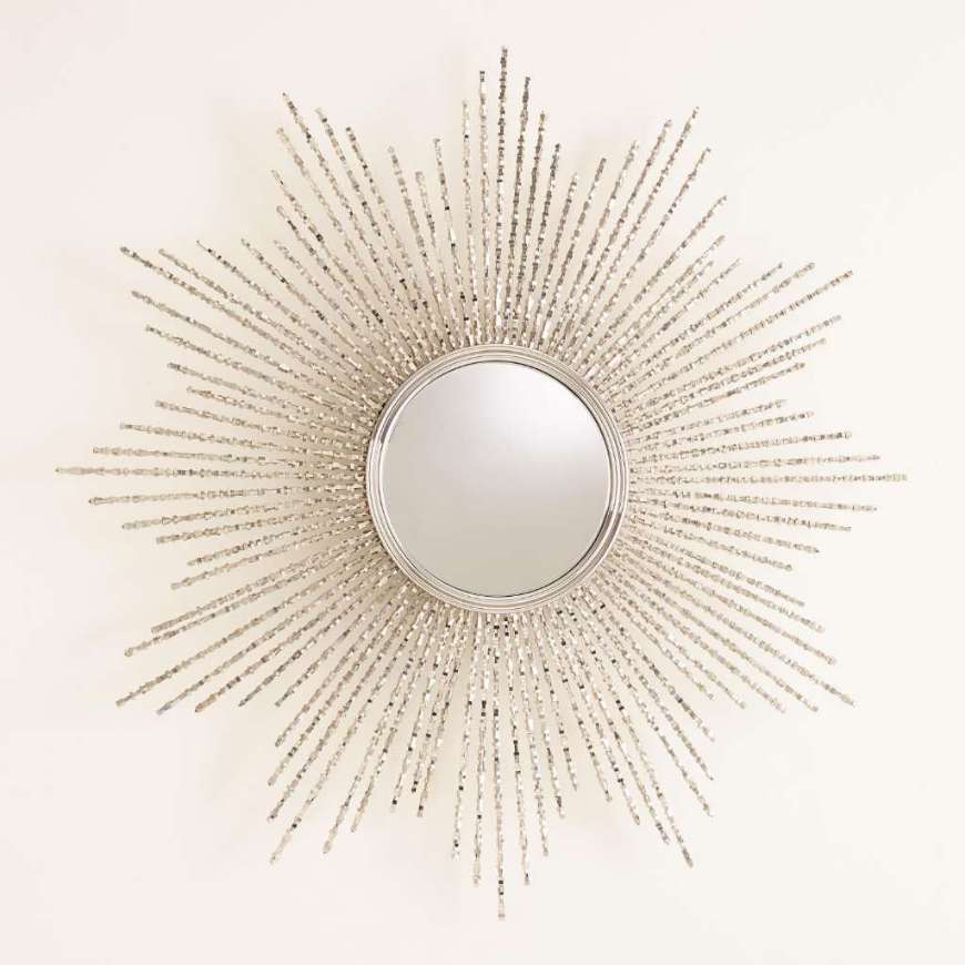 Picture of SQUARE BEADED BURST MIRRORS - BRASS OR NICKEL