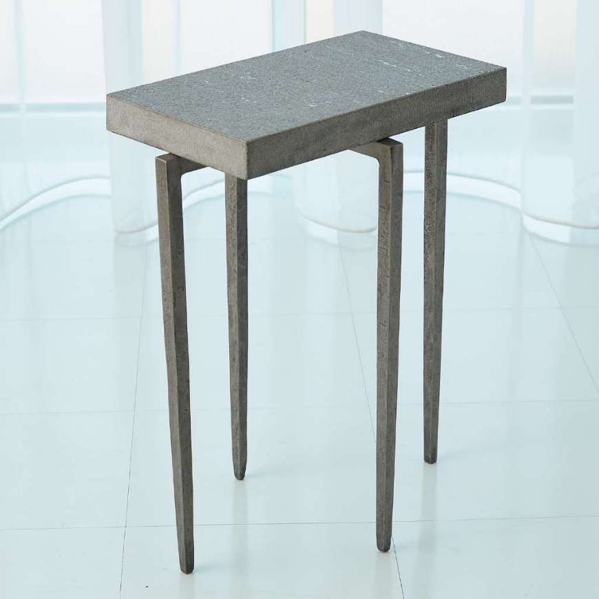 Picture of LAFORGE ACCENT TABLE-NATURAL IRON W/FLAMED GRANITE