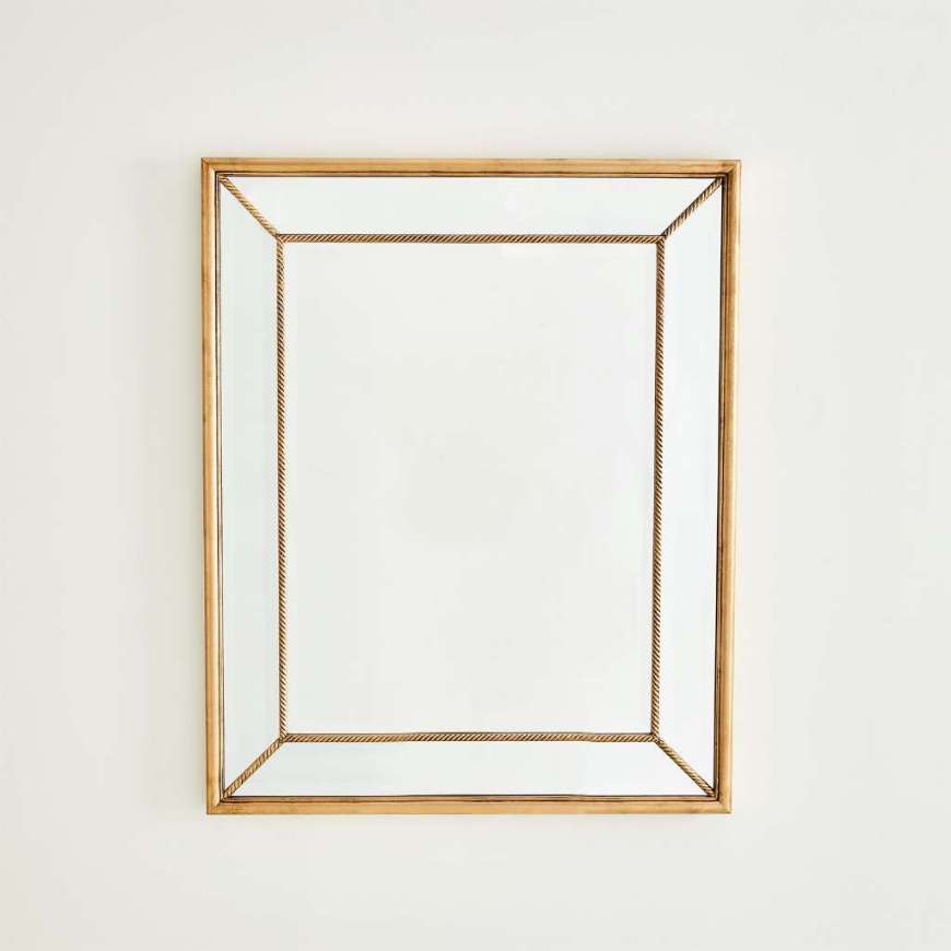 Picture of GILDED ROPE MIRROR-GOLD