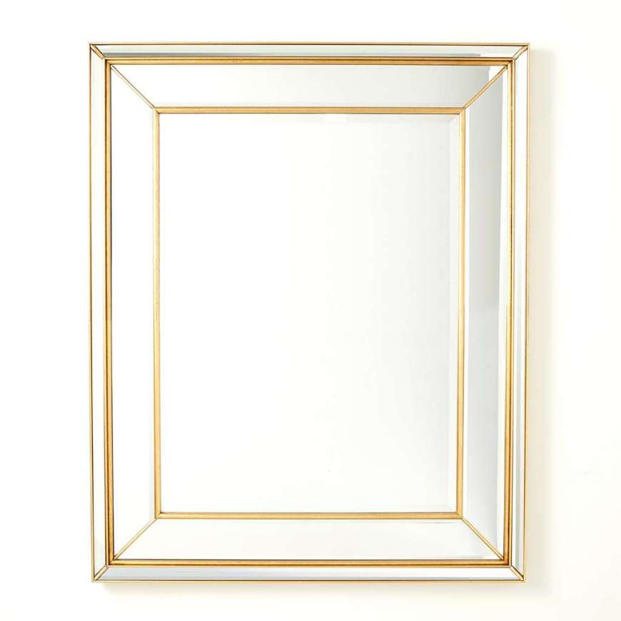 Picture of BEVEL ON BEVEL MIRROR-GOLD LEAF