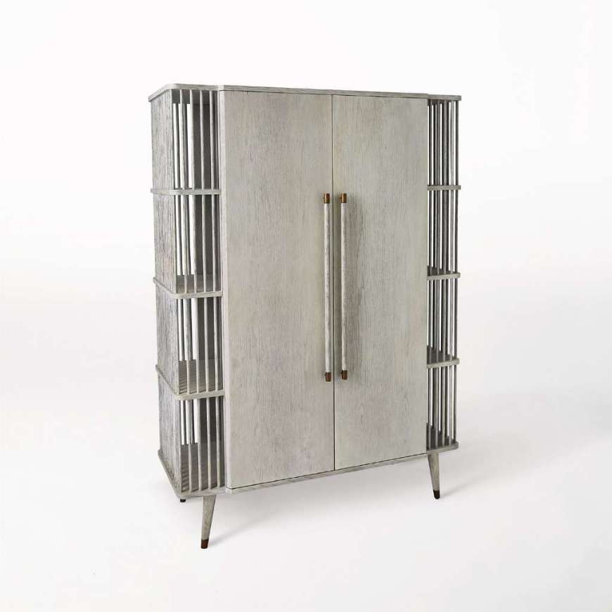 Picture of ARBOR TALL CABINET-WHITEWASHED FINISH