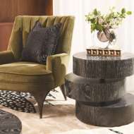 Picture of PIVOT SIDE TABLE-EBONY CERUSED