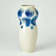 Picture of SPOTS VASE & BOWL-WHITE W/BLUE SPOTS