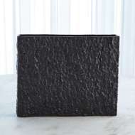 Picture of TREE TEXTURE VASE-MATTE BLACK-WIDE