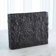 Picture of TREE TEXTURE VASE-MATTE BLACK-WIDE